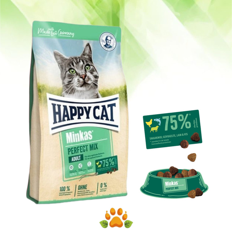 بسته غذای خشک هپی کت مینکاس پرفکت میکس happy cat
