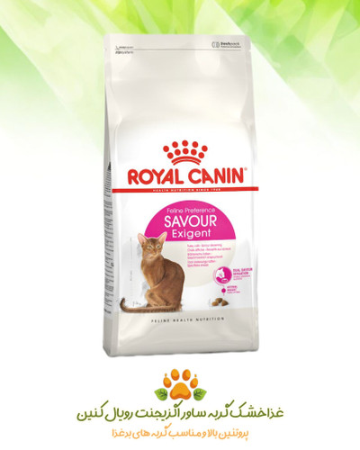 غذای خشک گربه های بد غذا ساور اگزیجنت رویال کنین ۲کیلویی royal canin savour exigent 2kg