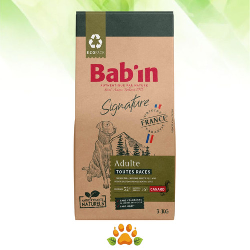 غذا خشک سگ بالغ بابین با طعم اردک babin signature adult canard duck