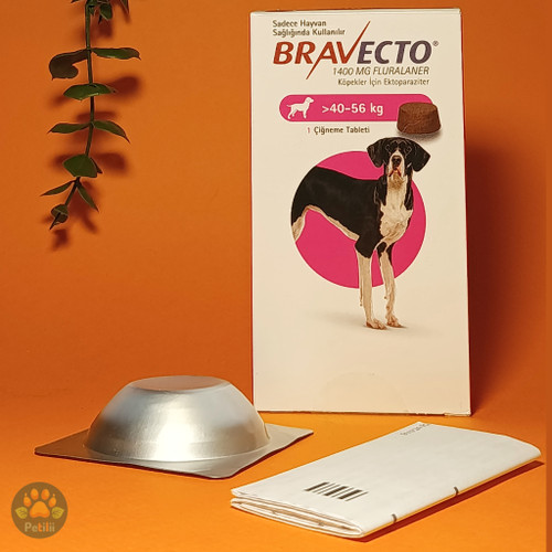 براوکتو صورتی ۱۴۰۰میلی گرم bravecto فلورالانر fluralaner,درمان و پیشگیری کک کنه جرب