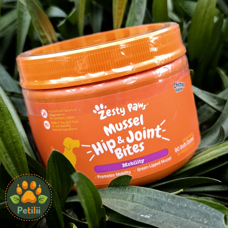 قیمت مکمل مفصل ساز گلوکزامین سگ مازل هیپ اند جوینت زستی پاوز zesty paws mussel hip and joint