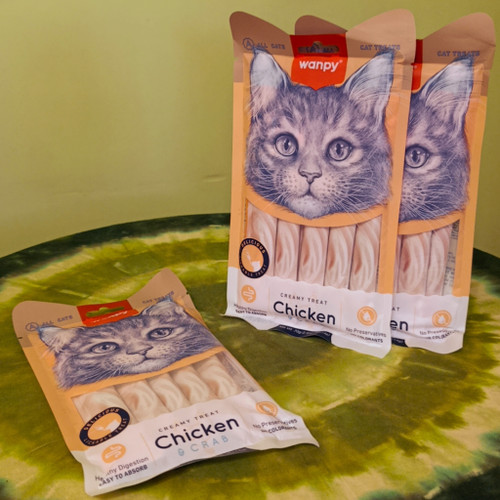 بستنی گربه ونپی مرغ و خرچنگ wanpy