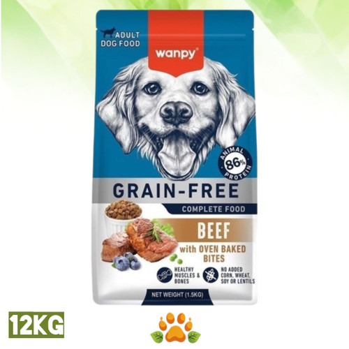 غذای خشک سگ بالغ ونپی با طعم گوشت بیف ۱۲کیلویی