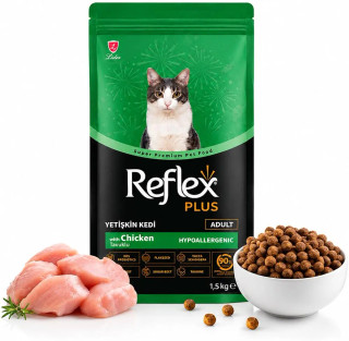 غذای خشک گربه رفلکس پلاس بالغ با طعم مرغ reflex plus adult cat chicken